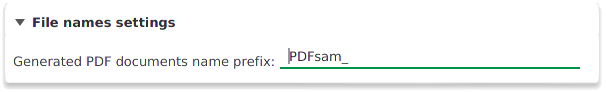 File names settings